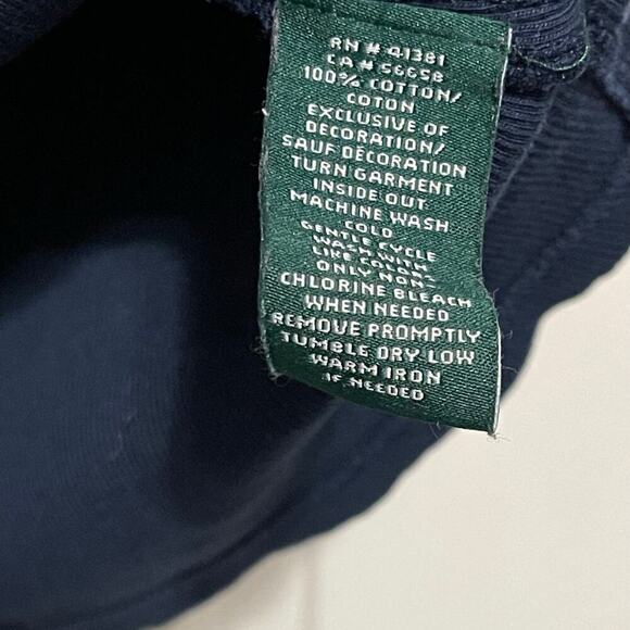 Lauren Ralph Lauren Top Blue Ribbed Jersey Knit 90s Y2K grunge Size Large - Picture 4 of 6